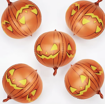 5 stk. Halloween Folie Græskarballoner