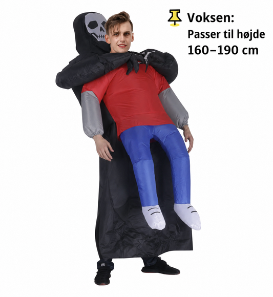 Oppusteligt Grim Reaper-kostume – Båret af Døden