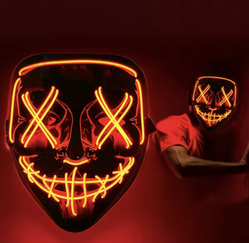 LED Guy Fawkes Maske med Flere Farver