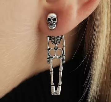 Halloween ørering med skelet💀🖤